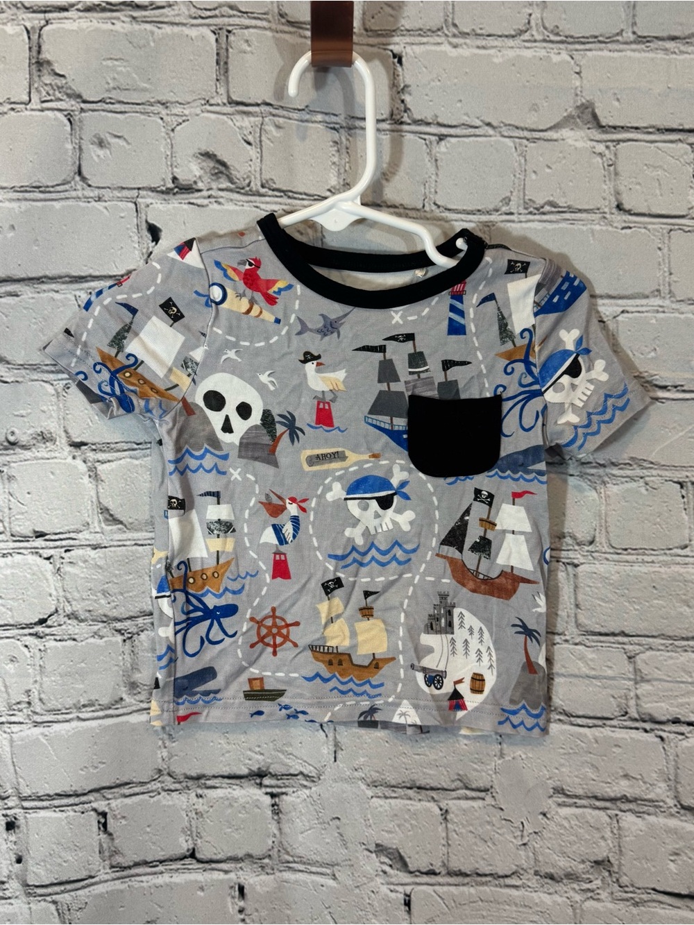 Little Sleepies Bamboo Pirate pattern Pocket T-Shirt